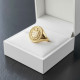 Signet Rings With Family Crest Gold or Silver Wax Seal Coat of Arms